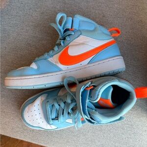 Nike Kids Sneakers - Light Blue and Orange